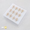 DIMENSIONAL MULTI CZ STARBURST CZ POLISH 316L SURGICAL STEEL NOSE HOOP RING BOX